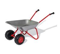 Kids Metal Wheelbarrow with Double Front Wheel - Grey Grey