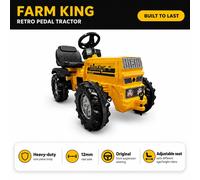 Rolly Farm King Retro Ride-On Tractor in Yellow Rolly Yellow