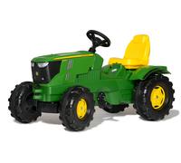 Rolly Toys John Deere 6210R Ride On Tractor and Frontloader, Green