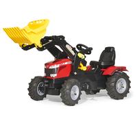 Rolly Toys Ride On Massey Ferguson 8650 Tractor with Frontloader and Pneumatic Tyres, red