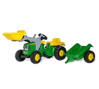 John Deere Kid Tractor with Front Loader and Trailer