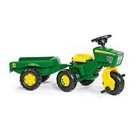 Rolly John Deere Trio Trac with Electronic Steering Wheel & Trailer