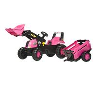 Rolly Junior - Pink Tractor with Loader and Trailer
