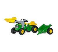 John Deere Kid Tractor with Front Loader and Trailer