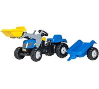 Rolly Toys New Holland Tractor & Trailer & Loader - Blue Blue