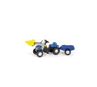 Rolly Toys New Holland Tractor & Trailer & Loader - Blue Blue