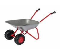 Kids Metal Wheelbarrow with Double Front Wheel - Grey Grey