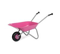 Rolly Toys Children's Wheelbarrow, Metal Bowl, Plastic Handles, max. Can Hold up to 25 kg, Pink