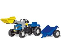 Rolly New Holland Blue Tractor 161x47x55cm With Trailer Frontloader & Bonnet
