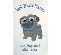 Rolly - Puppy Dog Pals Personalised Applique Super Soft Fleece Blanket (White)