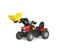 Rolly Toys Ride On Massey Ferguson 8650 Tractor with Frontloader and Pneumatic Tyres, red