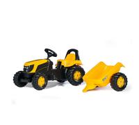 Rolly Toys JCB Ride On Tractor and Trailer, Yellow