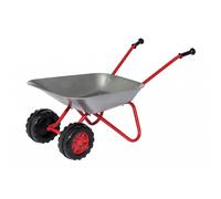Kids Metal Wheelbarrow with Double Front Wheel - Grey Grey