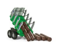 Rolly Timber Trailer Green & 5 Logs - Green