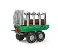 rolly toys | rollyTimber Trailer | Giant Tipping Trailer with 5 Logs | 122158,Green,82 cm × 46 cm × 65 cm