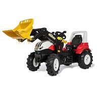 Rolly Toys 710065 Trettraktor luftbereift (INKL Lader und RollyFarmtrac Steyr 6300 Terrus CVT Pedal Tractor Pneumatic (Including RollyTrac Loader and RollyAir Tyres), Red