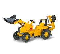 Rolly Toys Caterpillar Tractor Front Loader & Excavator Ride On - Yellow & Black