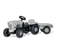 Rolly Toys Little Grey Fergie Tractor & Trailer Ride On - Grey & Black