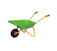 Rolly Kids Metal Wheelbarrow Green Yellow Childrens Outdoor Garden Activity