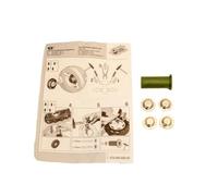 Rolly Toys Replacement Parts Set, Bag with 4 Hat Caps 12 mm and Mounting Aid, Accessories for Rolly Toys X100200120000, Green