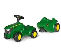 ROLLY TOYS Ride-On Toy Set, John Deere Minitrac Tractor + Trailer, Ages 18 months and up, Made in EU (Germany)