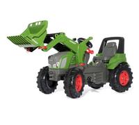 ROLLY TOYS rollyFarmtrac Premium Fendt Vario 939 Pedal Tractor with Front Loader RollyTrac Loader (Pedal Vehicle for Children from 3 Years, with Whisper Tyres) 710263, Green/Grey