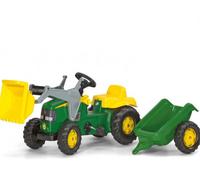 John Deere Kid Tractor with Front Loader and Trailer