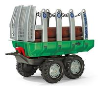 rolly toys | rollyTimber Trailer | Giant Tipping Trailer with 5 Logs | 122158,Green,82 cm × 46 cm × 65 cm