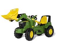 Rolly Toys Tretfahrzeuge RollyFarmtrac Premium John Deere 7R 730032 Pedal Tractor (Including rollyTrac Loader, from 3 Years, Length and Height Adjustable seat, Whisper Tyres), Green