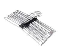 ROLLYWARE 30 Pack Premium Unique Design Stainless Steel Lockable Technology Hangers for Clothes, Velvet, Trouser, Saree, Pants, Skirt Wardrobe