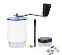 ROLMZJX Pill Crusher, Pill Grinder Fine Powder, Pill Crusher for Tablets, Multifunctional Ceramic Tablet Crusher for Everyday Help Tablet Crusher（with 2 Pillbox）