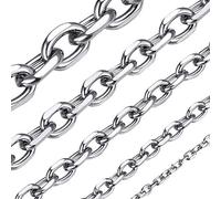Rolo Cable Chain for Men Women 3mm 20 Inch Stainless Steel Link Chain Necklace