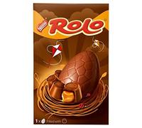 Rolo Milk Chocolate Easter Egg 128G, Smooth Milk Chocolate Egg Filled with a Soft Toffee Centre, Pack of 4