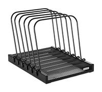 Rolodex 1742323 Mesh Flip File Folder Sorter Five Sections Black 10 1/4 x 7 1/2 x 7 1/2