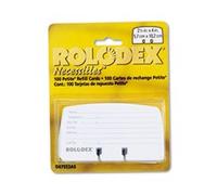 Rolodex Petite Refill Cards, 2.25 X 4, White, 100 Cards/Pack