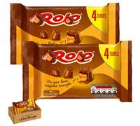 Roloo Milk Chocolate & Caramel Tube Multipack 41.6g, 4 Pack, Delicious Milk Chocolate Cups Encasing a Smooth, Golden Toffee Centre, Bundled by UrbanShoppi (2x Multipack)