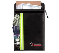 ROLOWAY Fireproof Envelope for Cash, Legal Documents Safe (15 x 11 inch) with 2 Pockets & Waterproof Zipper, Black