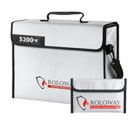 ROLOWAY Large Fireproof Bag 5200℉ Heat Insulated (15 x 12 x 5 inches), Fireproof Document Bag for Cash Safe and Document Safe
