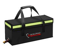 ROLOWAY Lipo Battery Bag Fireproof Bag, Lipo Bag Fireproof Battery Bag, Lipo Safe Bag with Comfortable Handle, Lipo Charging Bag, Black, 20 x 5 x 7.5 inches, 20" x 5" x 7.5"