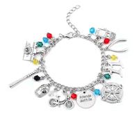 Rolpants Stranger TV Friends Don't Lie Charm Bracelets Friendship Gifts, Stranger Merch Adjustable Bracelet Halloween Cosplay Jewelry Party Favors for Adults Women (B)