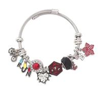 Rolpants Stranger TV Friends Don't Lie Charm Bracelets Friendship Gifts, Stranger Merch Open Cuff Bangle with Dice, 11 & Bike Halloween Cosplay Jewelry Party Favors for Fans (A)