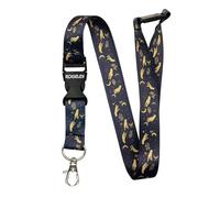 ROLSELEY Astrology Tarot Lanyard Neck Strap with Detachable Metal Clip & Safety Breakaway for ID Badge Holder & Passes for Everyday Use at Office, School, Events - BLACK & GOLD TAROT HAND Pattern