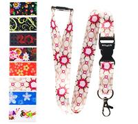ROLSELEY Beautiful Lanyard neck strap with Pearl/Ruby/Diamond pattern with metal clip