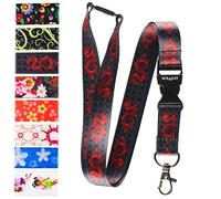 ROLSELEY Beautiful Lanyard neck strap with Red Chinese Dragon pattern with metal clip