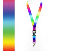 ROLSELEY Lanyard Neck Strap RAINBOW Pattern With Metal Clip And Safety Breakaway