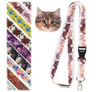 ROLSELEY Lanyard neck strap with cat pattern for id badge holder with metal clip (Kittens V2)
