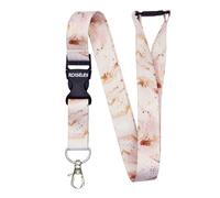 ROLSELEY Marble Lanyard Neck Strap with Detachable Metal Clip & Safety Breakaway for ID Badge Holder and Passes for Everyday Use at Office, School, Events - Office Gift Idea - PINK MARBLE Pattern