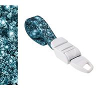 ROLSELEY Medical Nurse Tourniquet with BLUE GREEN SPARKLING CRYSTALS Pattern with ABS Plastic Buckle Latex Free Elastic Band Perfect for Doctors, Nurses, Students and Paramedics