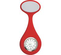 ROLSELEY Silicone Clip-On FOB Nurse Medic Watch Brooch with Pin for Doctors, Paramedics, Nurses - Perfect Nurse Gift Idea - Sturdy, Safe, Secure - Red