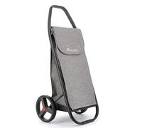 Rolser COM Tweed Black Tube 2 Big Wheel Shopping Trolley - Gray